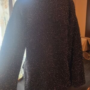 H&M Black Sparkle Fuzzy Knit Sweater